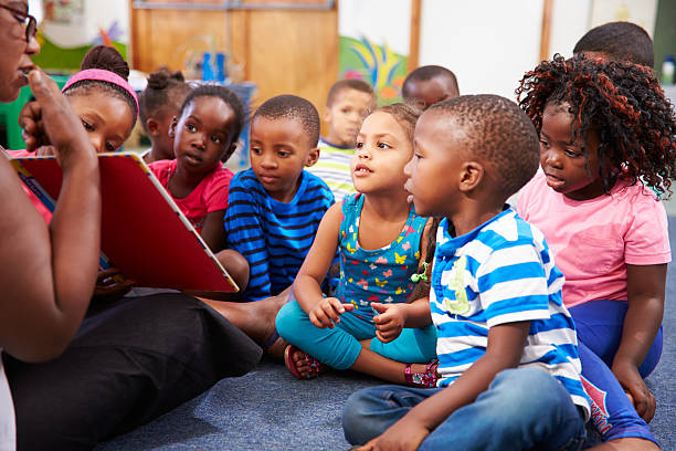 Storytime with kids in a library