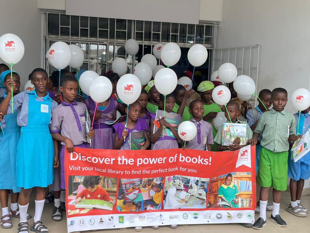 A picture of school children at The Green Library commemorating ILD 2024