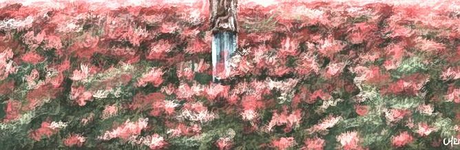 a painting of a person standing