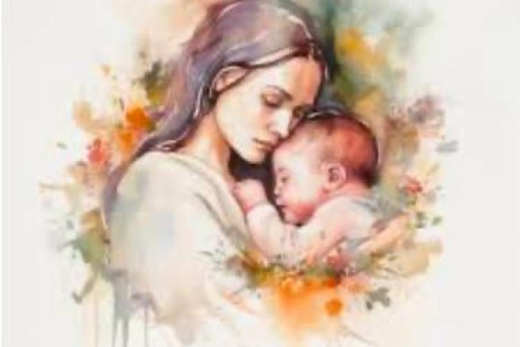 a mother and her baby