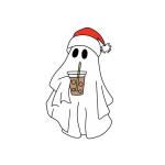Ghost with a Christmas hat
