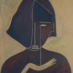 an abstract painting of a woman